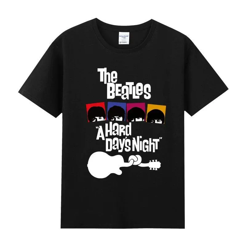 The Rock Band Short Sleeve T-Shirt Beatles Lennon Summer Tee Shirt