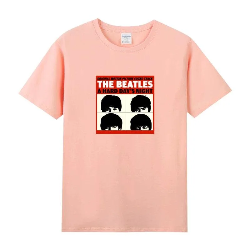 The Rock Band Short Sleeve T-Shirt Beatles Lennon Summer Tee Shirt