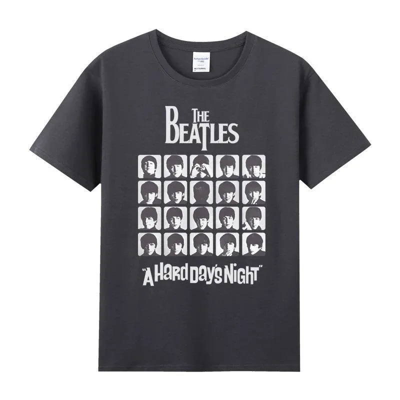 The Rock Band Short Sleeve T-Shirt Beatles Lennon Summer Tee Shirt