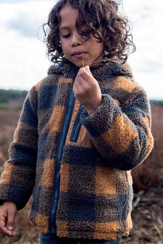 The Ward REVERSIBLE Puffer/Sherpa Jacket - Chipmunk - KIDS