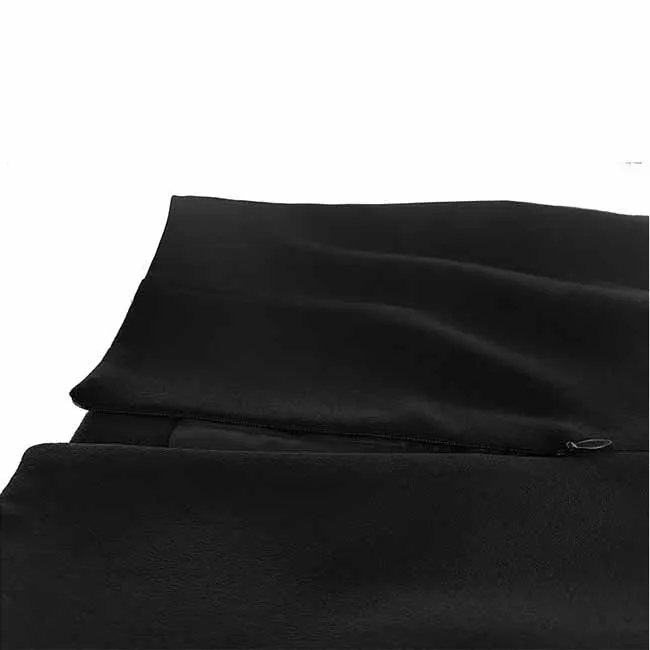 Women Black Suits 2 Piece Fashion Skirt Suits Black Coat With Pocket Business Suits