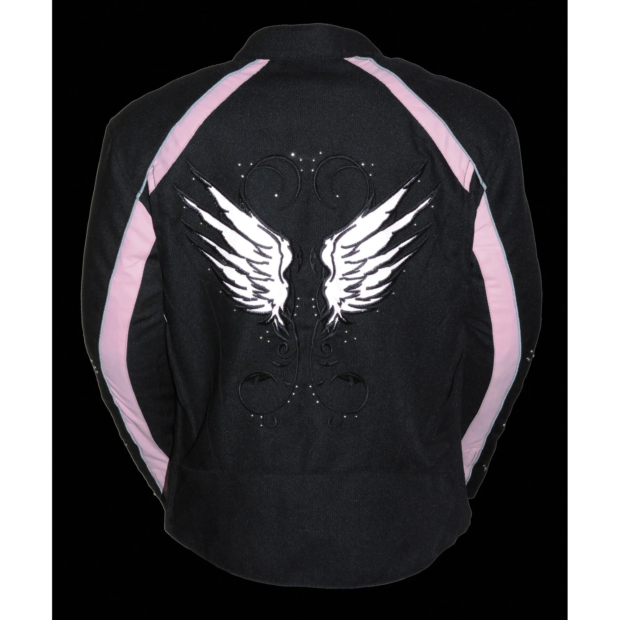 Women's Textile Jacket w/ Stud & Wings Detailing