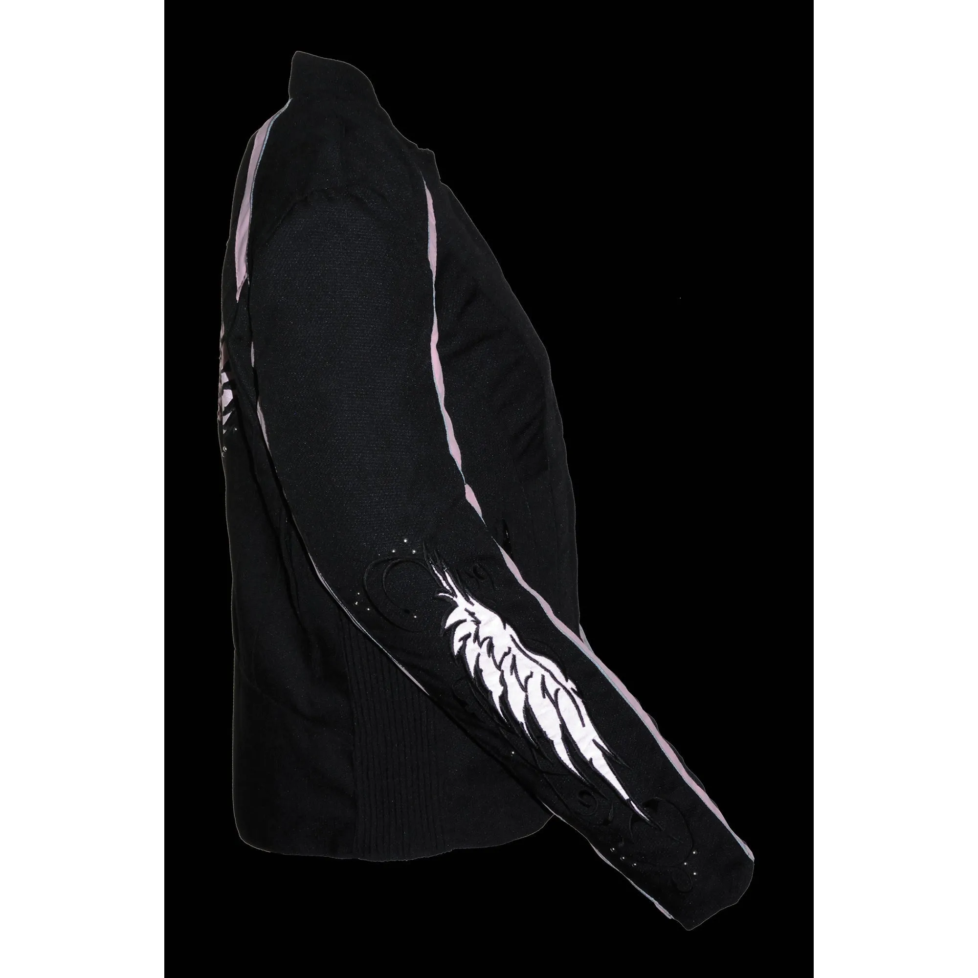 Women's Textile Jacket w/ Stud & Wings Detailing