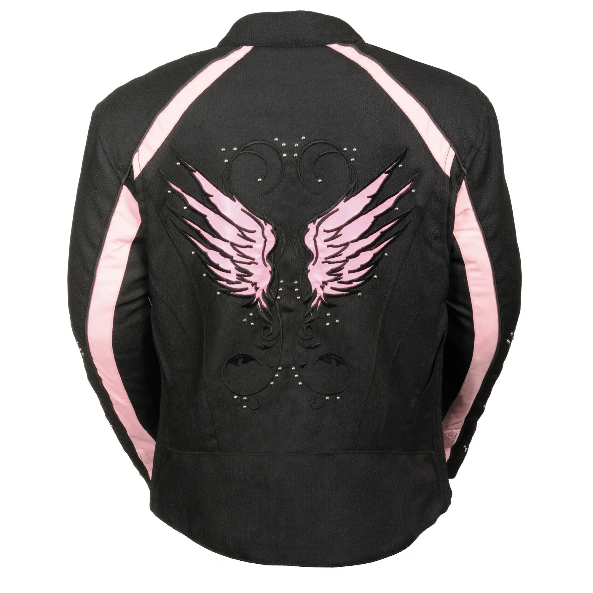 Women's Textile Jacket w/ Stud & Wings Detailing