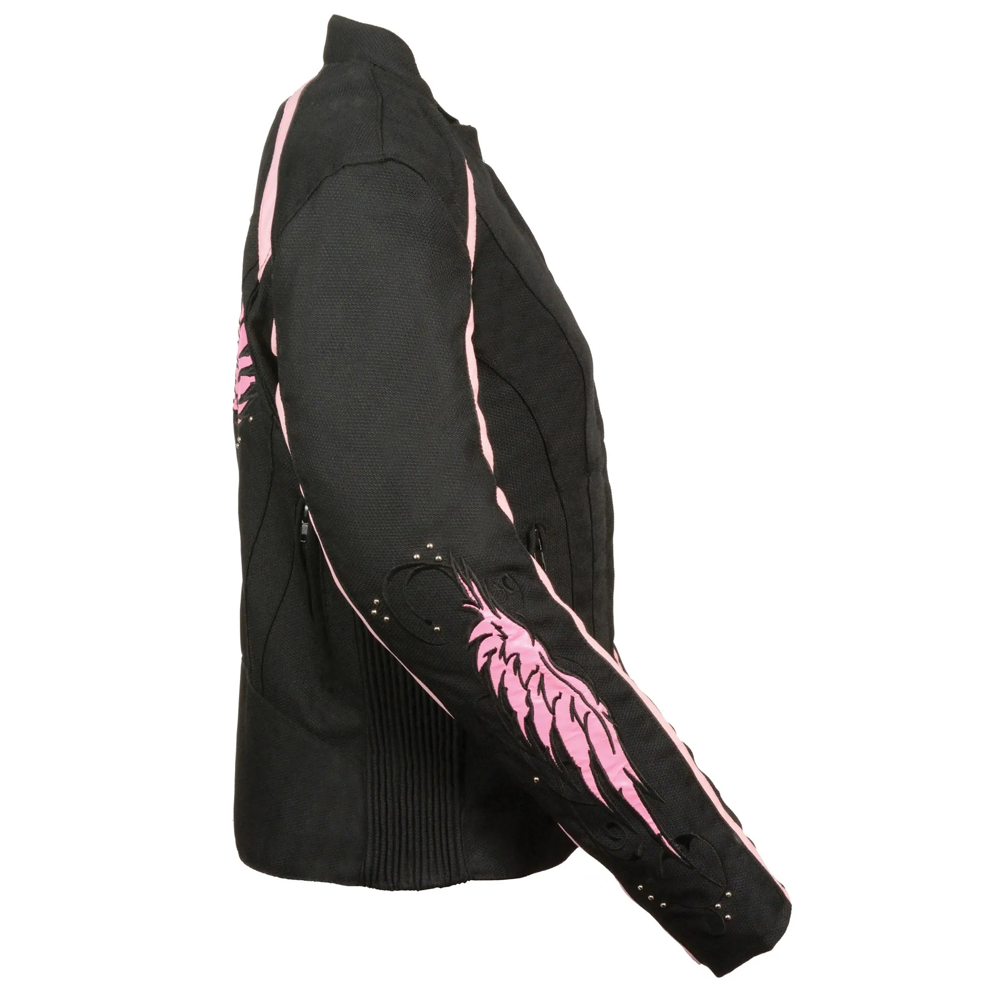 Women's Textile Jacket w/ Stud & Wings Detailing